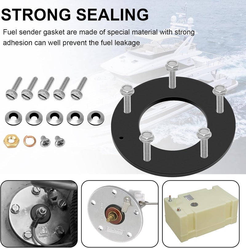 Magluv Gasket for Fuel Tank Sending Unit for Moeller Marine 035728-10, Fuel Sending Unit Gasket Fuel Sender Gasket Marine, Fuel Sender Gasket Gasket Kit, 5 Hole, Electric and Mechanical - Image 4